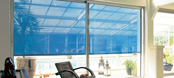 Blue Sunscreen Roller Blinds